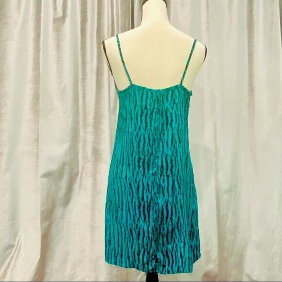 ⭐️ VINTAGE Mini Black & Teal Dress CUSTOM! - Picture 6 of 9